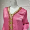 eid satin abaya dubaï jalabiya robe musulmane turquie islam robe longue djelaba femme musulman robes pour femmes caftan marocain