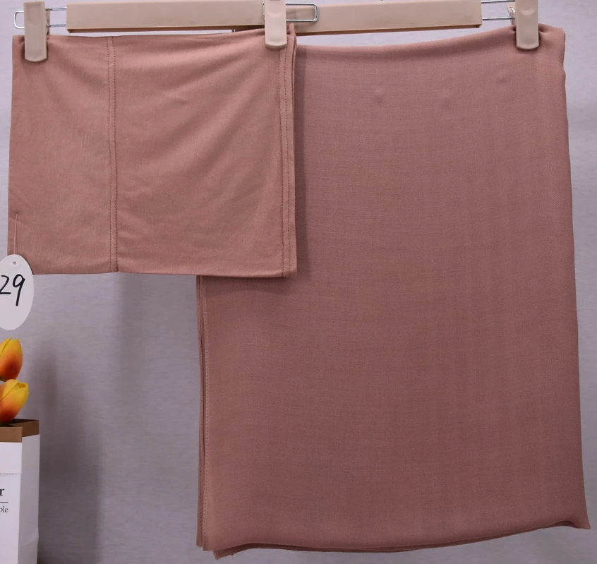 84 couleurs modal hijab avec sous capuchon modal ensemble basique extensible pull foulard mince respirant crème solaire tête enveloppement hijabs écharpe