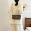 sac de luxe populaire pour femmes, nouvelle tendance, polyvalent, sacoche à bandoulière avec chaîne imprimée, petit sac carré pour femmes, hiver