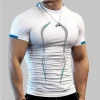 nouveaux vêtements de sport d'été t shirt respirant pour hommes t shirt de jogging à séchage rapide hommes t shirts d'entraînement hauts de fitness t shirt de course