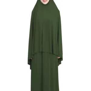 Abaya-Ensemble de Vêtement de Prière Musulmane pour Femme, Robe Hijab Formelle, Vêtements Islamiques, Dubaï, Turquie, Namaz, Ensembles Musulmans Longs, 208.ken