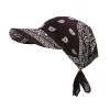chapeau écharpe bandana à bords 100% coton, style cape, pare soleil euro américain, protection uv, activités de plein air, léger