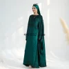 robe caftan islamique hijabi avec écharpe châle, robe abaya musulmane pour femmes, dubaï, saoudien, marocain, turquie, ramadan, eid