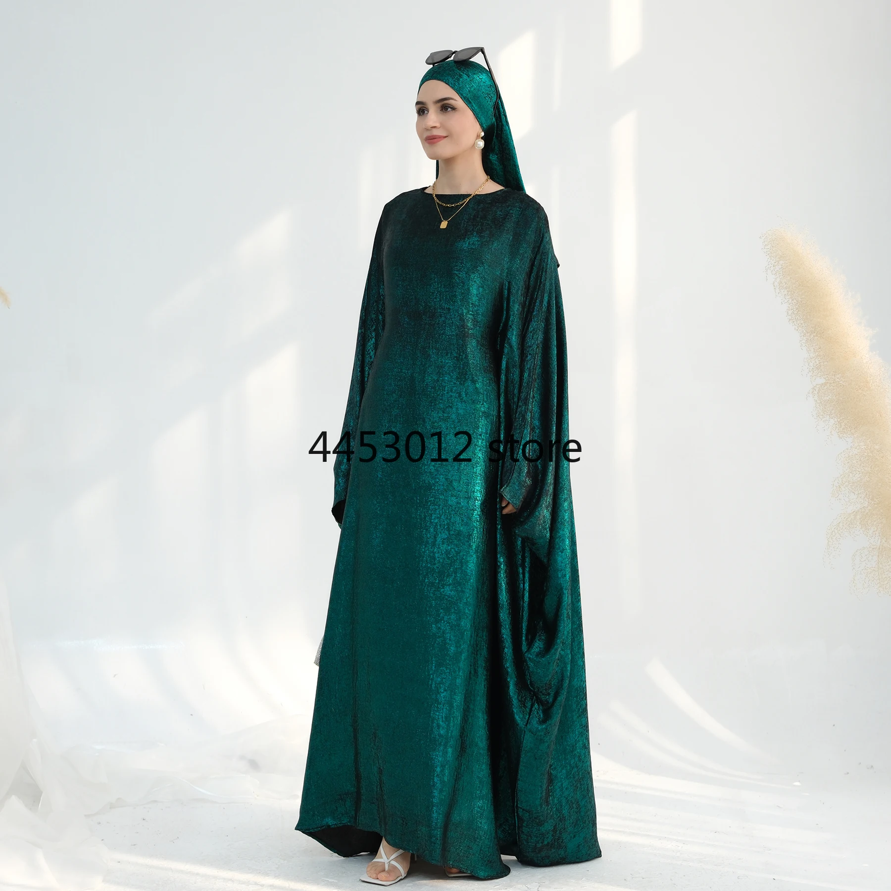robe caftan islamique hijabi avec écharpe châle, robe abaya musulmane pour femmes, dubaï, saoudien, marocain, turquie, ramadan, eid