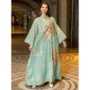 robe abaya brodée à paillettes personnalisées pour femmes, caftan marocain, turquie, arabe, jalabiya, robe ethnique islamique blanche, eid n, 2025