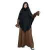 hijabs d'été pour femmes musulmanes, écharpe traditionnelle douce et unie, khimar, une couche extensible, fente douce, chador traditionnel à fermeture éclair, 2025