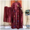 abaya africaine pour femmes, kaftan, vêtements islamiques avec écharpe, robe mubarak incrustée, dubaï, robe musulmane de luxe