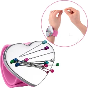 Bracelet magnétique couture Pincushion Bracelet broche support de coussin pour Quilting épingles à coudre Bracelet dragonne en Silicone