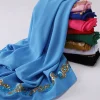 mousseline de soie hijab turban pour femmes musulmanes mode foulard ramadan châles paillettes Écharpe headwraps voile islamique bandeau 70x175cm