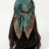 foulard de luxe en satin imprimé paisley, bandana carré hijabs pour femmes, foulard, ruban pour cheveux, bandeau, accessoires pour cheveux chics