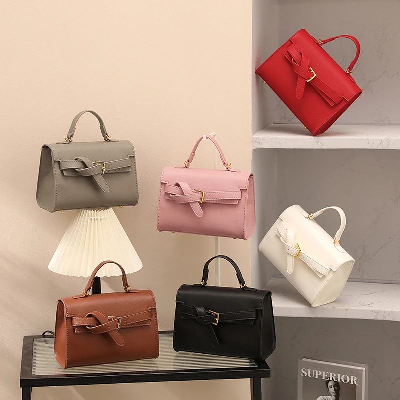 Sac à Main noir classique de marque pour femmes, petit Sac à bandoulière en cuir Pu solide avec poignée courte, Sac haut de gamme de styliste Bosas