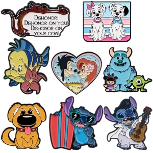 Épingles à bijoux mignonnes pour sacs à dos, broches en métal et émail, Badges de dessin animé, accessoires de bijoux à la mode, cadeaux