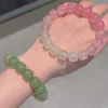 bracelets lumineux pour femmes et hommes, en pierre naturelle fluorescente, veilleuse, perles scintillantes, bijoux à la mode, cadeau de couple