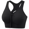 sous vêtements de sport respirants et confortables pour femmes, soutien gorge de course, yoga, fitness, beau dos, fermeture éclair sur le devant, soutien gorge de sport absorbant les chocs
