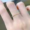 bague en argent sterling 925 pour femmes, 1.4mm, mode simple, zircon complet, empilable, uni, fête quotidienne, bijoux fins personnalisés