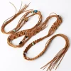 ceinture décorative ethnique pour femme, pompon perlé, corde en coton, simple, accessoire polyvalent pour tenue décontractée, Été