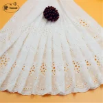 Applique en dentelle pour costume, ruban blanc, tissu en coton, textiles de maison, tissu à coudre, 3yards, RS2013