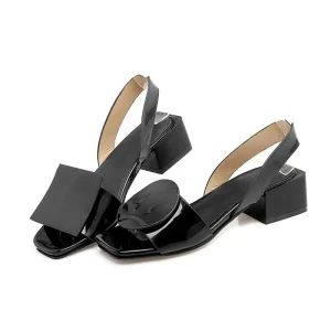 Noir blanc sandales femmes chaussures été talons carrés sans lacet bureau dames chaussures personnalisé en cuir verni Sandalias Mujeres WSH3893 Noir blanc sandales femmes chaussures été talons carrés sans lacet bureau dames chaussures personnalisé en cuir verni Sandalias Mujeres WSH3893