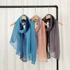 foulard hijab en viscose imprimé floral pour femme musulman hijabs châle dame dégradé respirant foulard enveloppes de voyage foulard foulards