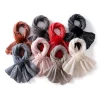 Écharpe en cachemire pour femmes, marque 100 pur cachemire, sensation haut de gamme, taille petite, protège cou court, perforé et à col croisé
