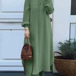 ZANZEA automne ensembles musulmans turquie dubaï Abaya femmes à manches longues chemise ensemble pantalons décontractés costumes Abayas pour les femmes tenues islamiques
