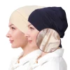 bonnet hijab en satin modal double couche, turban musulman, bandana, sous capuchon islamique avec cravate, hijabs instantanés pour femmes, foulards turcs