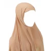 hijabs instantanés avec casquette plaine en mousseline de soie jersey hijabs pour femme voile musulman islamique hijab casquette écharpe pour femmes turban foulard