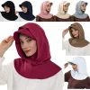bonnet hijab à couverture complète avec visière, prêt à porter, visière modeste, sous écharpe, bonnet avec couvre cou, turban musulman