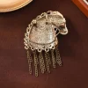 strass cheval oiseau vintage broches femmes unisexe glands zodiaque cheval broches banquet fête sac à dos cadeaux bijoux accessoires