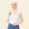 jersey élastique, manches longues, écharpe à capuche pour femme musulmane, couverture de bras long, haussement d'épaules, protection solaire, sous le t shirt