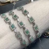 bracelet de tennis naturel emerald, bracelets pour femmes, bijoux fins réglables, pierre cadeau rouge