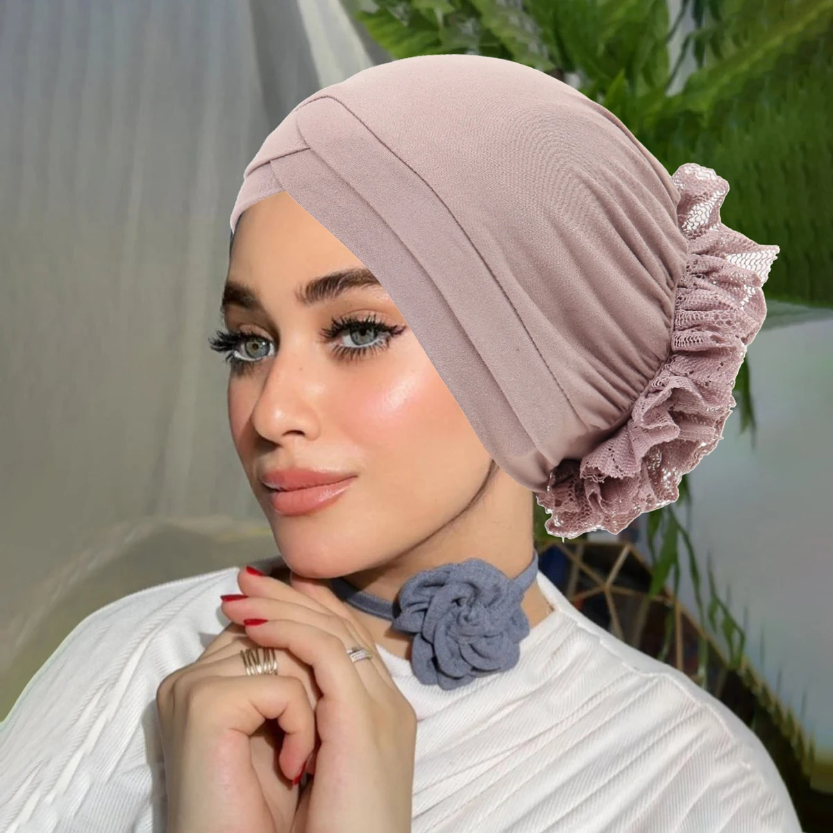 femmes musulmanes hijab cancer chimio casquettes fleur turban casquette perte de cheveux foulard à la mode dames hijabs bonnet chapeaux