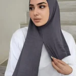 Foulard Hijab instantané en coton pour femmes musulmanes, écharpe en Jersey de coton de qualité supérieure, Bandana de styliste