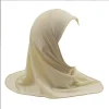 nouvelles filles musulmanes hijab enfant mode perceuse chaude turban couleur unie islamique enfants écharpe casquette khimar joueur écharpe