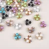 boutons en strass pour épingles à cheveux, 10 pièces, perles scintillantes, fleur décorative, artisanat de bricolage, accessoires de couture pour vêtements