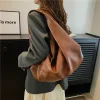 grands sacs à bandoulière noirs pour femmes, grand sac de shopping hobo, couleur unie, sac à main en cuir souple de qualité, fourre tout de voyage pour dames