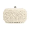 Pochette en perles pour femme, sac à main pour femme, sacs à main blancs, sacs de soirée pour fête, mariage, sac initié noir