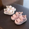 Sandales d&rsquo;été pour bébés filles, chaussures de plage, premiers pas pour nourrissons, sandales mignonnes et douces pour filles, rose, Beige, blanc