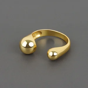 Bague géométrique lisse couleur or pour femmes et Couples, minimaliste, exagéré, classique, élégant, bijoux de mariée de mariage Bague géométrique lisse couleur or pour femmes et Couples, minimaliste, exagéré, classique, élégant, bijoux de mariée de mariage