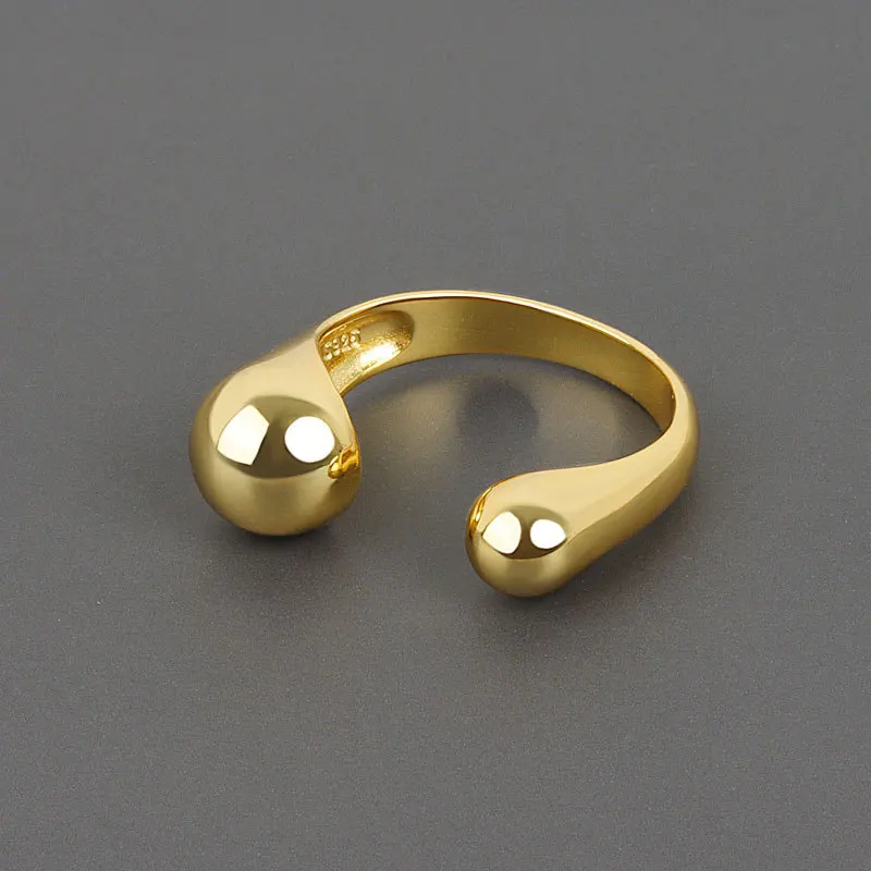 Bague géométrique lisse couleur or pour femmes et Couples, minimaliste, exagéré, classique, élégant, bijoux de mariée de mariage