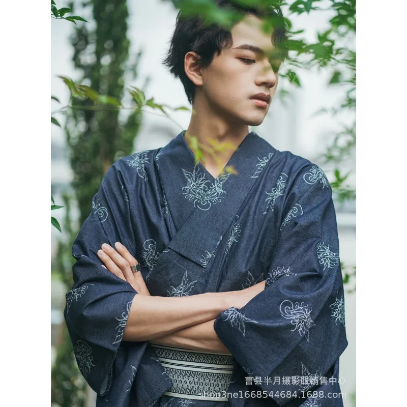 nouveau kimono amélioré pour hommes, vêtements de cérémonie, kimono de samouraï japonais traditionnel, vêtements photo yukata de style japonais pour hommes