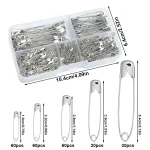 MIUSIE 220/260 pièces épingles de sûreté différentes tailles pour répondre à une variété d&rsquo;aiguilles épingles de sûreté en argent vêtements tranchants épingles de sûreté Kits de couture