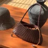 sac à bandoulière tissé à la main pour femmes, sac à main coréen décontracté tendance de grande capacité, fourre tout en cuir pu souple pour dames, sacs sous les bras d'été