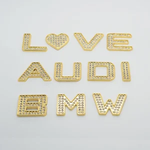 Autocollant de voiture lettres et chiffres en métal 3D, bricolage Bling intérieur et extérieur de voiture, accessoires de voiture pour femmes et filles Autocollant de voiture lettres et chiffres en métal 3D, bricolage Bling intérieur et extérieur de voiture, accessoires de voiture pour femmes et filles