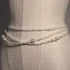Chaîne de taille en Imitation de perles pour femmes, avec robe, sous-pull, multicouche, chaîne de taille en perles, chaîne de corps Simple pour femmes