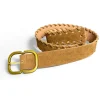 maillard styles rétro mode ceinture en daim avec boucle en métal ceinture de taille ins ceinture de décoration polyvalente