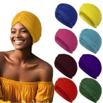 Pull élastique pour femmes, chapeau de Yoga, foulard pastèque, couvre-chef indien, chapeau musulman du moyen-orient