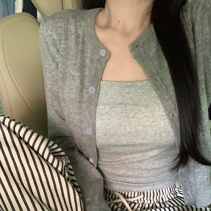 alobee – cardigan rouge en tricot pour femmes, vêtements d'extérieur, pull court, haut à manches longues, chemise à bascule, début d'automne, nouvelle collection 2024