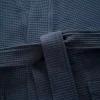 peignoir pour hommes premium tissage gaufré 100 % coton en bleu saphir avec col en v et ceinture à nouer robe kimono gaufrée de luxe respirant