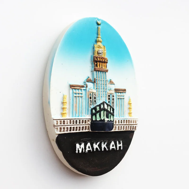 aimants de réfrigérateur de voyage, arabie saoudite, la ville sainte makkah, souvenirs touristiques, autocollants pour réfrigérateur, décoration de maison, cadeaux de mariage